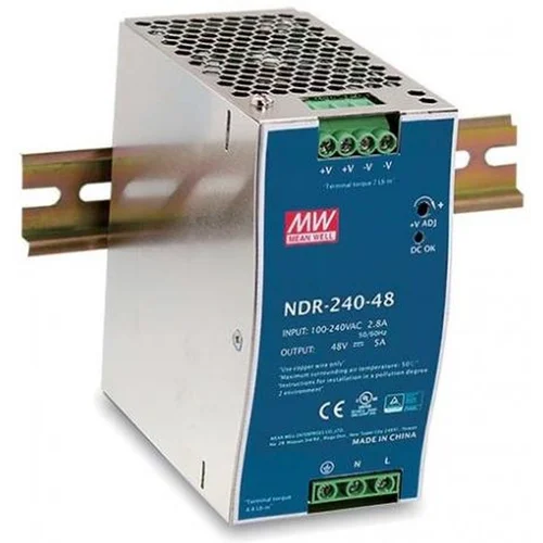 NDR-240-48 Блок питания на DIN-рейку, 48В, 5А, 240Вт Mean Well - БУ (царапины)